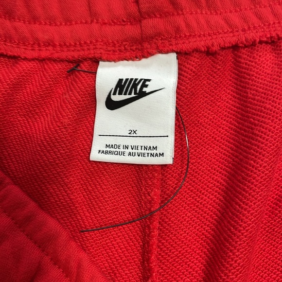 Nike Women's Sportswear Plus Size Club Fleece French Terry Shorts - Red NWOT - Picture 8 of 11